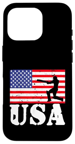 Distressed Cricket Batsman USA Amerikanische Flagge Vintage Teig Hülle für iPhone 16 Pro Distressed Cricket Batsman USA Amerikanische Flagge Vintage Teig Hülle für iPhone 16 Pro von Cricket Sport Lover Gifts