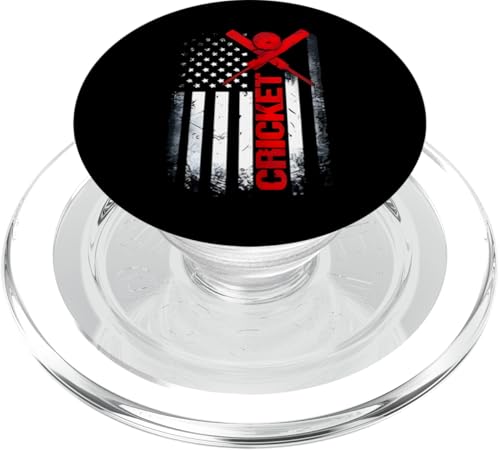 Distressed Cricket Batsman USA Amerikanische Flagge Vintage Teig PopSockets PopGrip für MagSafe Distressed Cricket Batsman USA Amerikanische Flagge Vintage Teig PopSockets PopGrip für MagSafe von Cricket Sport Lover Gifts