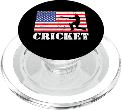 Distressed Cricket Batsman USA Amerikanische Flagge Vintage Teig PopSockets PopGrip für MagSafe Distressed Cricket Batsman USA Amerikanische Flagge Vintage Teig PopSockets PopGrip für MagSafe von Cricket Sport Lover Gifts