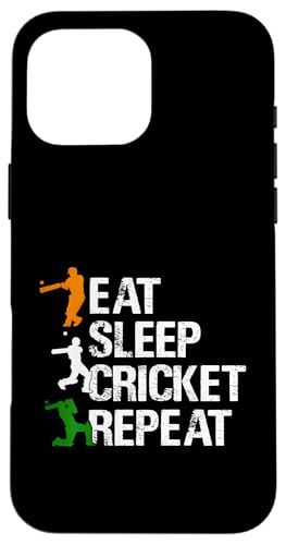 Eat Sleep Cricket Repeat | Cricketspiel Cricket Hülle für iPhone 16 Pro Max Eat Sleep Cricket Repeat | Cricketspiel Cricket Hülle für iPhone 16 Pro Max von Cricket Sport Lover Gifts