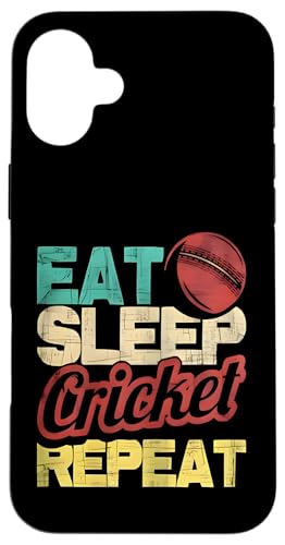 Eat Sleep Cricket Repeat | Cricketspieler Batsman Batting Bowling Hülle für iPhone 16 Plus Eat Sleep Cricket Repeat | Cricketspieler Batsman Batting Bowling Hülle für iPhone 16 Plus von Cricket Sport Lover Gifts