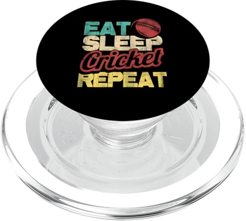 Eat Sleep Cricket Repeat | Cricketspieler Batsman Batting Bowling PopSockets PopGrip für MagSafe Eat Sleep Cricket Repeat | Cricketspieler Batsman Batting Bowling PopSockets PopGrip für MagSafe von Cricket Sport Lover Gifts