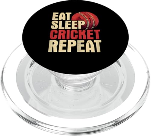 Eat Sleep Cricket-Wiederholung | Cricketschläger Ball Spiel Bowler PopSockets PopGrip für MagSafe Eat Sleep Cricket-Wiederholung | Cricketschläger Ball Spiel Bowler PopSockets PopGrip für MagSafe von Cricket Sport Lover Gifts