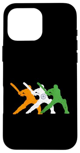 Indische Cricketmannschaft Cricketspieler Fan Batsmen Flagge Indiens Hülle für iPhone 16 Pro Max Indische Cricketmannschaft Cricketspieler Fan Batsmen Flagge Indiens Hülle für iPhone 16 Pro Max von Cricket Sport Lover Gifts