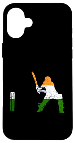 Indischer Cricketspieler Batsman Wicket Cricket Match Geschenke Hülle für iPhone 16 Plus Indischer Cricketspieler Batsman Wicket Cricket Match Geschenke Hülle für iPhone 16 Plus von Cricket Sport Lover Gifts