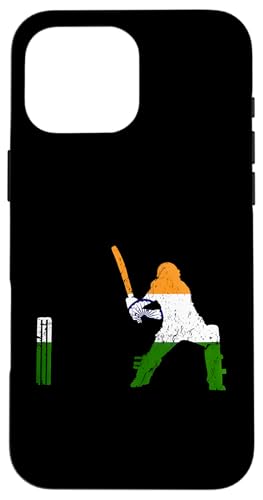 Indischer Cricketspieler Batsman Wicket Cricket Match Geschenke Hülle für iPhone 16 Pro Max Indischer Cricketspieler Batsman Wicket Cricket Match Geschenke Hülle für iPhone 16 Pro Max von Cricket Sport Lover Gifts