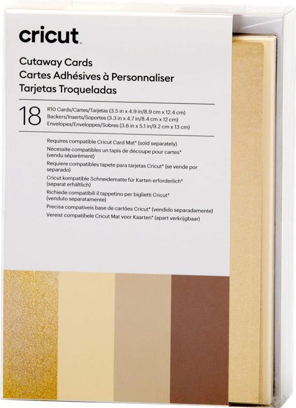 Cricut Cut-Away Cards Neutrals R10 Kartenset Grau, Khaki, Creme (2009485) von Cricut