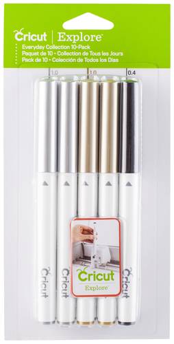 Cricut Explore/Maker Point Pen 10-Pack Everyday Collection Stiftset Silber, Gold, Schwarz Cricut Explore/Maker Point Pen 10-Pack Everyday Collection Stiftset Silber, Gold, Schwarz von Cricut