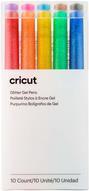 Cricut Glitzer Gel 0,8mm, 10er Stiftset Blau, Gelb, Orange, Grün, Rot, Schwarz, Braun, Hellblau, Rosa, Lila (2009962) von Cricut