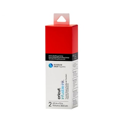 Cricut Infusible Ink Transferbogen - 2 Bogen 11,4 x 30,5 cm (cherry red) von Cricut