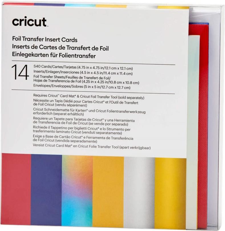 Cricut Insert Cards FOIL Celebration S40 Kartenset Rot, Blau (2009478) von Cricut