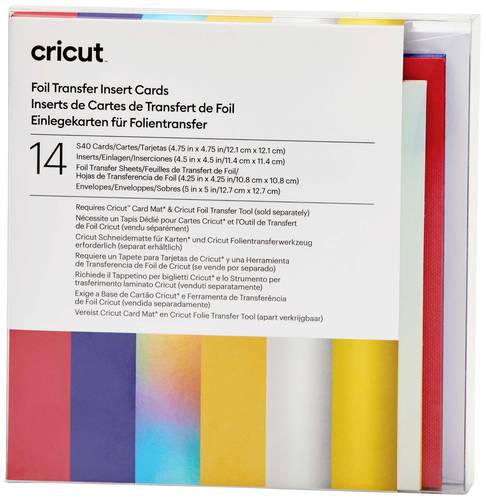 Cricut Insert Cards FOIL Celebration S40 Kartenset Rot, Blau von Cricut