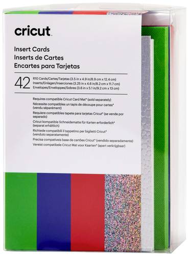 Cricut Insert Cards Rainbow R10 Kartenset Rot, Blau, Grün von Cricut