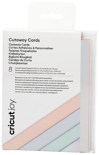 Cricut Joy™ Cutaway Cards Kartenset Pastell, Rose, Hellblau, Mint von Cricut