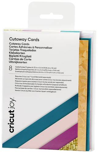 Cricut Joy™ Cutaway Cards Kartenset Petrol, Fuchsia, Gold, Rose von Cricut