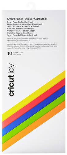Cricut Joy Smart Sticker Cardstock Farbkarton Gelb, Rot, Blumen, Hellgrün, Mandarine von Cricut