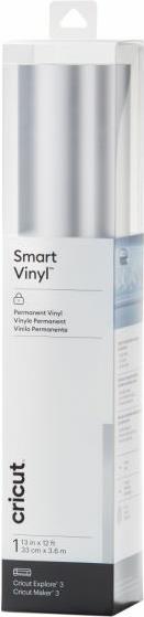 Cricut Smart Vinyl Matte Metallic Permanent. Produkttyp: Hitzebeständige Vinylrolle, Produktfarbe: Silber, Färbung: Monochromatisch. Breite: 330 mm, Länge (mm): 3700 mm (2008659) von Cricut
