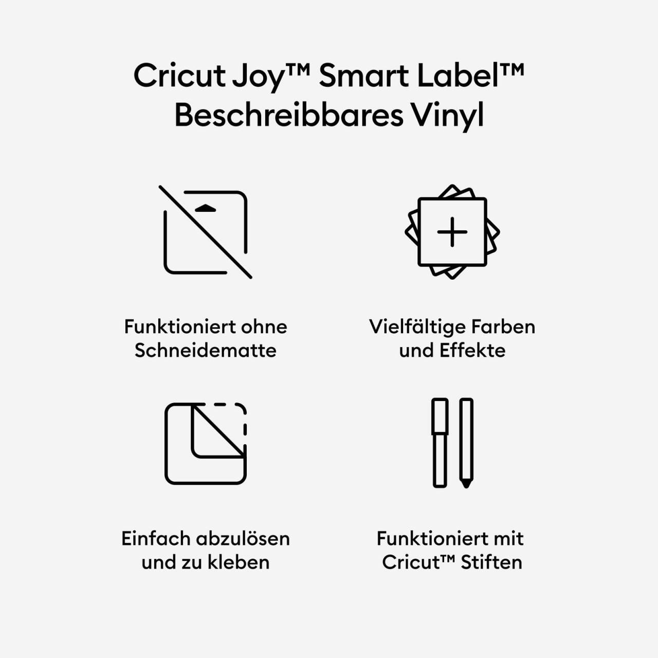 Cricut Vinylfolie permanent Cric. Vinyl besch. holo-silber 14 cm x 33 cm silb... von Cricut