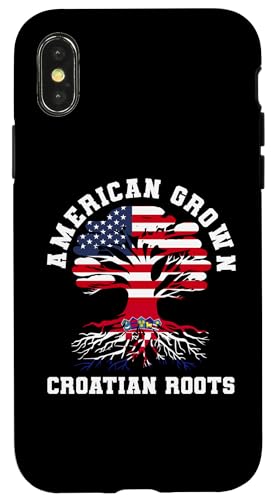 Amerikanische gewachsene kroatische Wurzeln Amerika Kroatien Erbe Hülle für iPhone X/XS Amerikanische gewachsene kroatische Wurzeln Amerika Kroatien Erbe Hülle für iPhone X/XS von Croatia Flag Designs Proud Croatian Roots