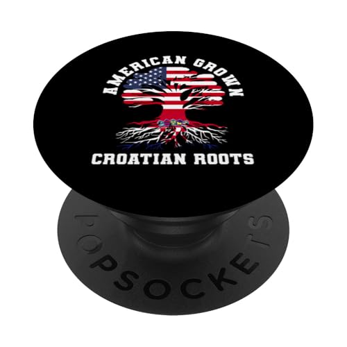Amerikanische gewachsene kroatische Wurzeln Amerika Kroatien Erbe PopSockets Klebender PopGrip Amerikanische gewachsene kroatische Wurzeln Amerika Kroatien Erbe PopSockets Klebender PopGrip von Croatia Flag Designs Proud Croatian Roots
