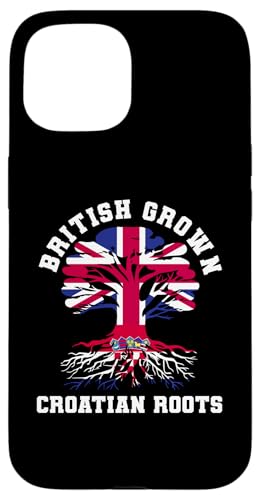 Britisch gewachsene kroatische Wurzeln, britisches Kroatien-Erbe Hülle für iPhone 15 Britisch gewachsene kroatische Wurzeln, britisches Kroatien-Erbe Hülle für iPhone 15 von Croatia Flag Designs Proud Croatian Roots