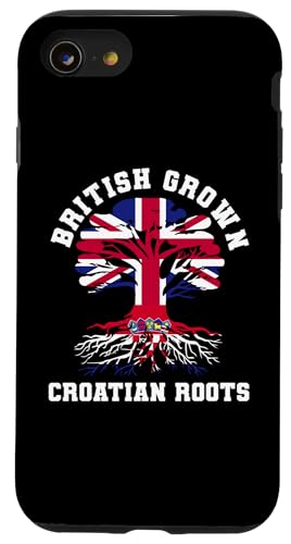 Britisch gewachsene kroatische Wurzeln, britisches Kroatien-Erbe Hülle für iPhone SE (2020) / 7 / 8 von Croatia Flag Designs Proud Croatian Roots