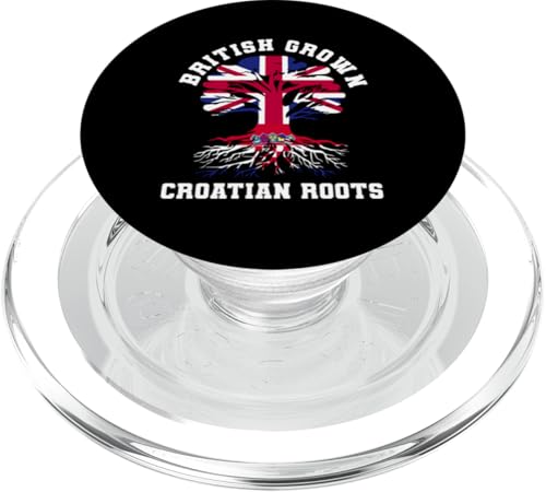 Britisch gewachsene kroatische Wurzeln, britisches Kroatien-Erbe PopSockets PopGrip für MagSafe Britisch gewachsene kroatische Wurzeln, britisches Kroatien-Erbe PopSockets PopGrip für MagSafe von Croatia Flag Designs Proud Croatian Roots