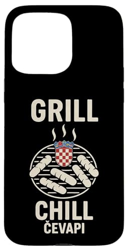 Cevapi Grill Kroatien Essen lustig kroatisch BBQ Grill Chill Hülle für iPhone 15 Pro Max von Croatia Flag Designs Proud Croatian Roots