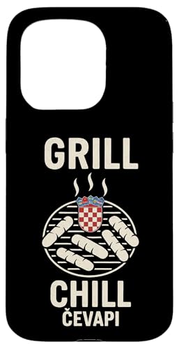 Cevapi Grill Kroatien Essen lustig kroatisch BBQ Grill Chill Hülle für iPhone 15 Pro von Croatia Flag Designs Proud Croatian Roots
