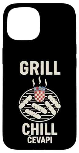 Cevapi Grill Kroatien Essen lustig kroatisch BBQ Grill Chill Hülle für iPhone 15 von Croatia Flag Designs Proud Croatian Roots