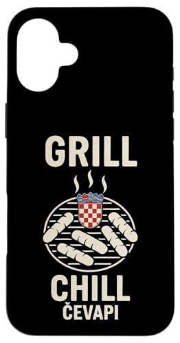 Cevapi Grill Kroatien Essen lustig kroatisch BBQ Grill Chill Hülle für iPhone 16 Plus Cevapi Grill Kroatien Essen lustig kroatisch BBQ Grill Chill Hülle für iPhone 16 Plus von Croatia Flag Designs Proud Croatian Roots