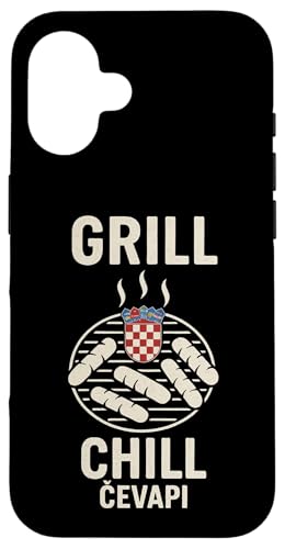 Cevapi Grill Kroatien Essen lustig kroatisch BBQ Grill Chill Hülle für iPhone 16 Cevapi Grill Kroatien Essen lustig kroatisch BBQ Grill Chill Hülle für iPhone 16 von Croatia Flag Designs Proud Croatian Roots