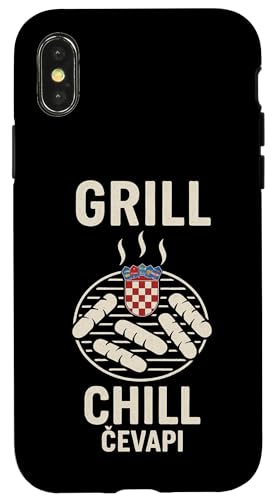 Cevapi Grill Kroatien Essen lustig kroatisch BBQ Grill Chill Hülle für iPhone X/XS Cevapi Grill Kroatien Essen lustig kroatisch BBQ Grill Chill Hülle für iPhone X/XS von Croatia Flag Designs Proud Croatian Roots