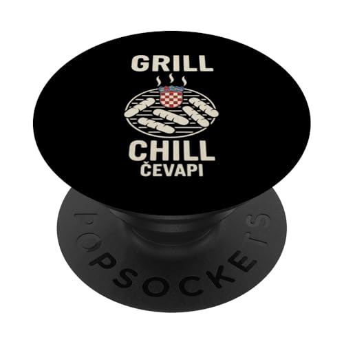 Cevapi Grill Kroatien Essen lustig kroatisch BBQ Grill Chill PopSockets Klebender PopGrip Cevapi Grill Kroatien Essen lustig kroatisch BBQ Grill Chill PopSockets Klebender PopGrip von Croatia Flag Designs Proud Croatian Roots
