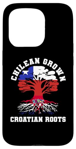 Chilenisch gewachsene kroatische Wurzeln Chile Kroatien Erbe Hülle für iPhone 15 Pro von Croatia Flag Designs Proud Croatian Roots