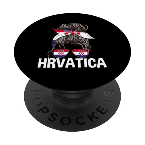 Hrvatica Kroatien Mädchen Unordentlicher Haarknoten Stolze Kroatische Frauen PopSockets Klebender PopGrip Hrvatica Kroatien Mädchen Unordentlicher Haarknoten Stolze Kroatische Frauen PopSockets Klebender PopGrip von Croatia Flag Designs Proud Croatian Roots