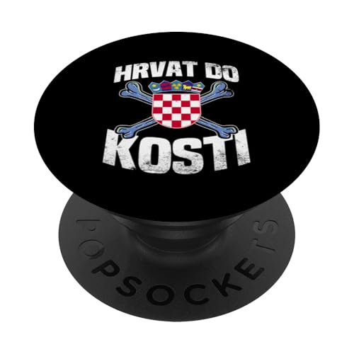 Kroat To The Bone Hrvatska Pride Wear Proud Kroatisch PopSockets Klebender PopGrip von Croatia Flag Designs Proud Croatian Roots