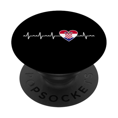 Kroatische Flagge Herzschlag Bekleidung Hrvatska Heart Wear PopSockets Klebender PopGrip Kroatische Flagge Herzschlag Bekleidung Hrvatska Heart Wear PopSockets Klebender PopGrip von Croatia Flag Designs Proud Croatian Roots