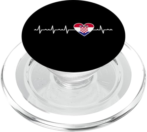 Kroatische Flagge Herzschlag Bekleidung Hrvatska Heart Wear PopSockets PopGrip für MagSafe Kroatische Flagge Herzschlag Bekleidung Hrvatska Heart Wear PopSockets PopGrip für MagSafe von Croatia Flag Designs Proud Croatian Roots