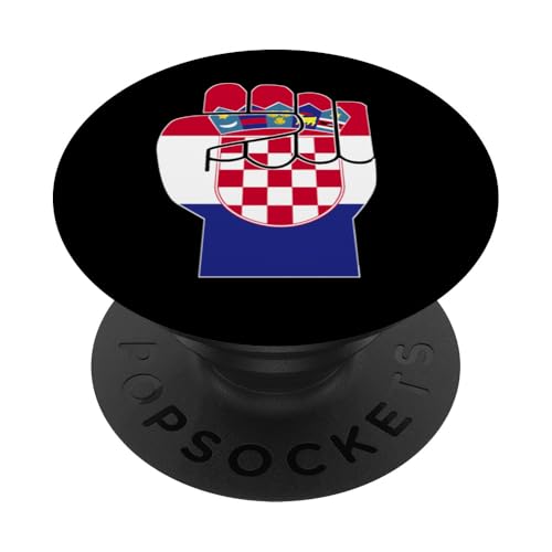 Kroatische Flagge erhöhte Faust Bekleidung Hrvatska Pride Wear PopSockets Klebender PopGrip Kroatische Flagge erhöhte Faust Bekleidung Hrvatska Pride Wear PopSockets Klebender PopGrip von Croatia Flag Designs Proud Croatian Roots