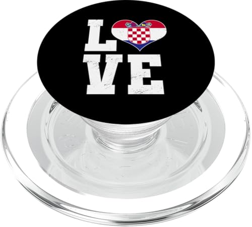 Liebe Kroatien Kroatien Stolz Kroatische Flagge Herz PopSockets PopGrip für MagSafe von Croatia Flag Designs Proud Croatian Roots