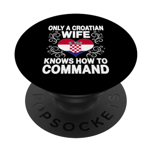 Lustiger kroatischer Ehefrau Spruch "Married Croat Girl" Humor PopSockets Klebender PopGrip Lustiger kroatischer Ehefrau Spruch "Married Croat Girl" Humor PopSockets Klebender PopGrip von Croatia Flag Designs Proud Croatian Roots