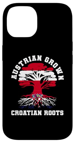Österreich gewachsene kroatische Wurzeln Österreich Kroatien Erbe Hülle für iPhone 14 von Croatia Flag Designs Proud Croatian Roots