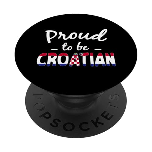 Stolz auf Kroatien Hrvatska Stolz Kroat PopSockets Klebender PopGrip Stolz auf Kroatien Hrvatska Stolz Kroat PopSockets Klebender PopGrip von Croatia Flag Designs Proud Croatian Roots