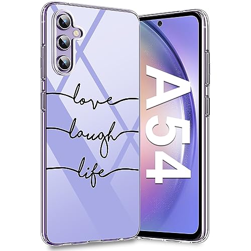 Croazhi Galaxy A54 Handyhülle für Samsung Galaxy A54 5G Hülle, Transparente Dünn Silikon Blumen Muster, Galaxy A54 Handytasche Case 360 Grad Bumper Bunt Stoßfest Schutzhülle für Samsung A54 (D) von Croazhi