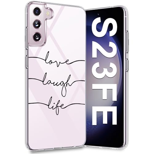 Croazhi Galaxy S23 FE Handyhülle für Samsung Galaxy S23 FE 5G Hülle, Transparente Dünn Silikon Blumen Muster, S23 FE Handytasche Case 360 Grad Bumper Bunt Stoßfest Schutzhülle für Samsung s23 FE (D) von Croazhi