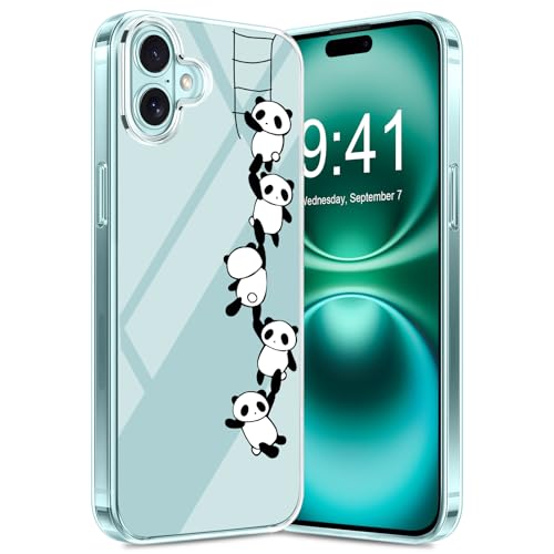 Croazhi Handyhülle Kompatibel mit iPhone 16 Hülle Transparente Dünn Silikon Blumen Muster Handy Tasche Case für iPhone 16 Bunt TPU Bumper Stoßfest Schutzhülle für iPhone 16 2024 (C) von Croazhi