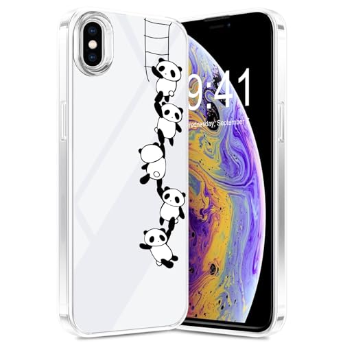 Croazhi Handyhülle Kompatibel mit iPhone X/XS Hülle Transparente Dünn Weiche Silikon Bunt Blumen Muster Schutzhülle für iPhone XS Crystal Clear TPU Bumper Stoßfest für Apple X/XS 5,8 Zoll (C) von Croazhi