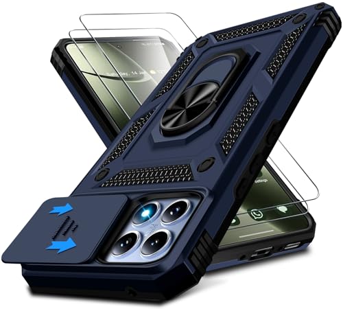 Croazhi Kameraschutz Handyhülle für Xiaomi 14T 5G Hülle mit Xiaomi 14T Schutzfolie, 360° Magnet Metall Ring Halter 14T 5G Handytasche Case Militär Ständer Schutzhülle für Xiaomi 14T 5G Handy (Blau) Croazhi Kameraschutz Handyhülle für Xiaomi 14T 5G Hülle mit Xiaomi 14T Schutzfolie, 360° Magnet Metall Ring Halter 14T 5G Handytasche Case Militär Ständer Schutzhülle für Xiaomi 14T 5G Handy (Blau) von Croazhi