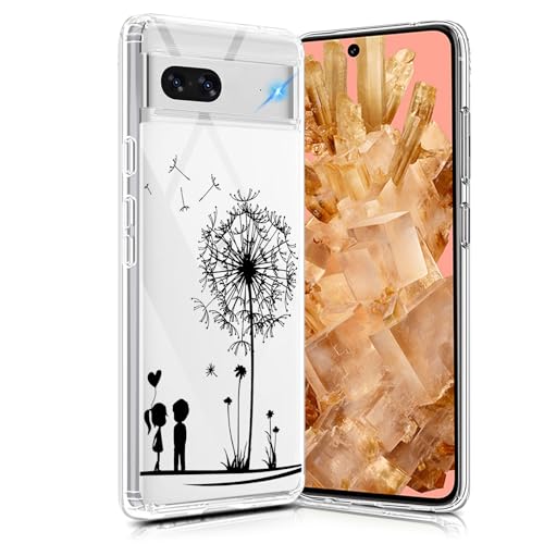 Croazhi Pixel 8 Handyhülle für Google Pixel 8 Hülle, Transparente Dünn Silikon Bunt Blumen Muster, Pixel 8 Handytasche Case 360 Grad Bumper Stoßfest Schutzhülle für Google 8 (A) von Croazhi